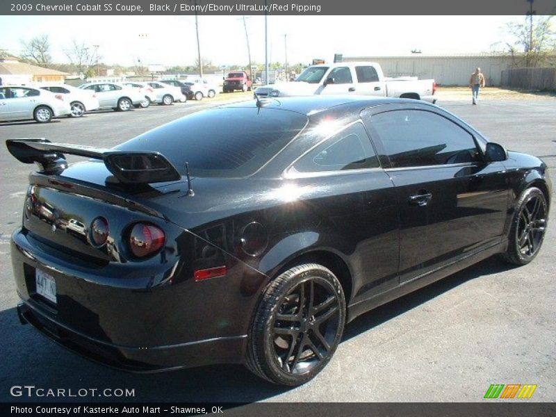 Black / Ebony/Ebony UltraLux/Red Pipping 2009 Chevrolet Cobalt SS Coupe
