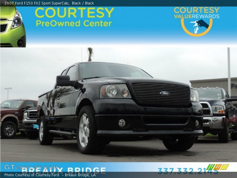 Black / Black 2007 Ford F150 FX2 Sport SuperCab