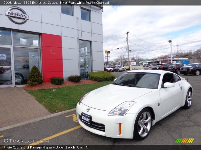 Pikes Peak White Pearl / Charcoal 2008 Nissan 350Z Enthusiast Coupe