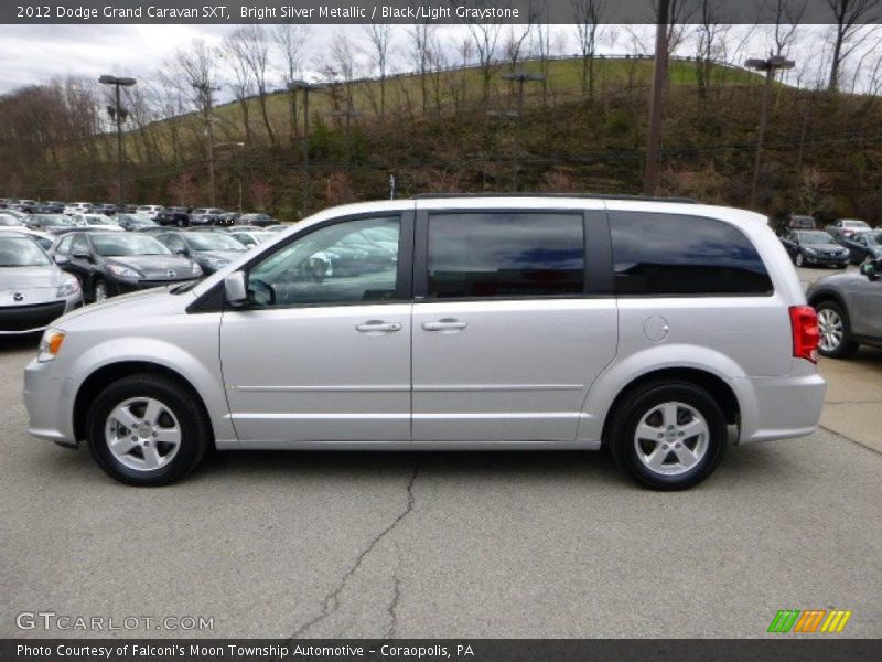 Bright Silver Metallic / Black/Light Graystone 2012 Dodge Grand Caravan SXT