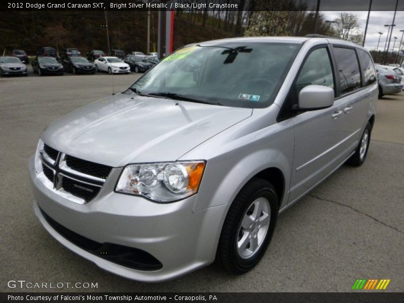 Bright Silver Metallic / Black/Light Graystone 2012 Dodge Grand Caravan SXT