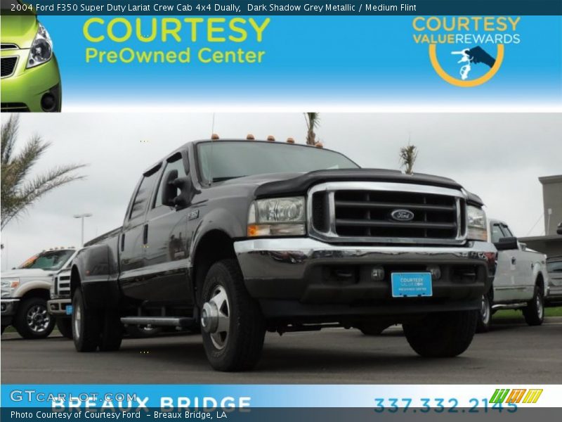 Dark Shadow Grey Metallic / Medium Flint 2004 Ford F350 Super Duty Lariat Crew Cab 4x4 Dually