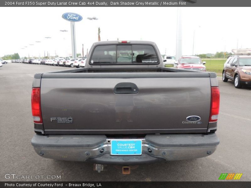 Dark Shadow Grey Metallic / Medium Flint 2004 Ford F350 Super Duty Lariat Crew Cab 4x4 Dually