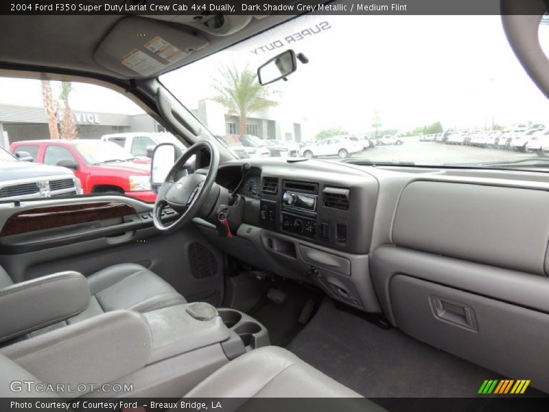 Dark Shadow Grey Metallic / Medium Flint 2004 Ford F350 Super Duty Lariat Crew Cab 4x4 Dually