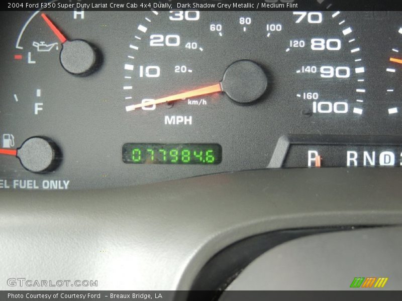 Dark Shadow Grey Metallic / Medium Flint 2004 Ford F350 Super Duty Lariat Crew Cab 4x4 Dually