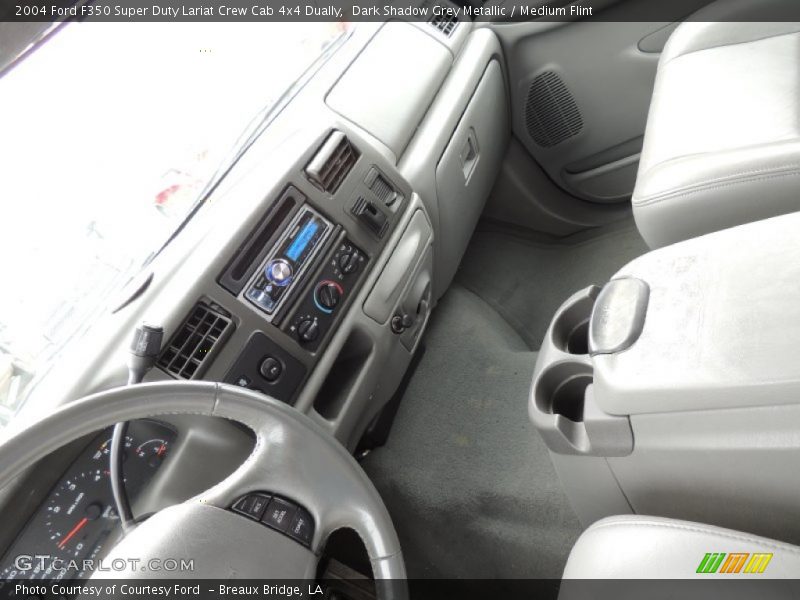 Dark Shadow Grey Metallic / Medium Flint 2004 Ford F350 Super Duty Lariat Crew Cab 4x4 Dually