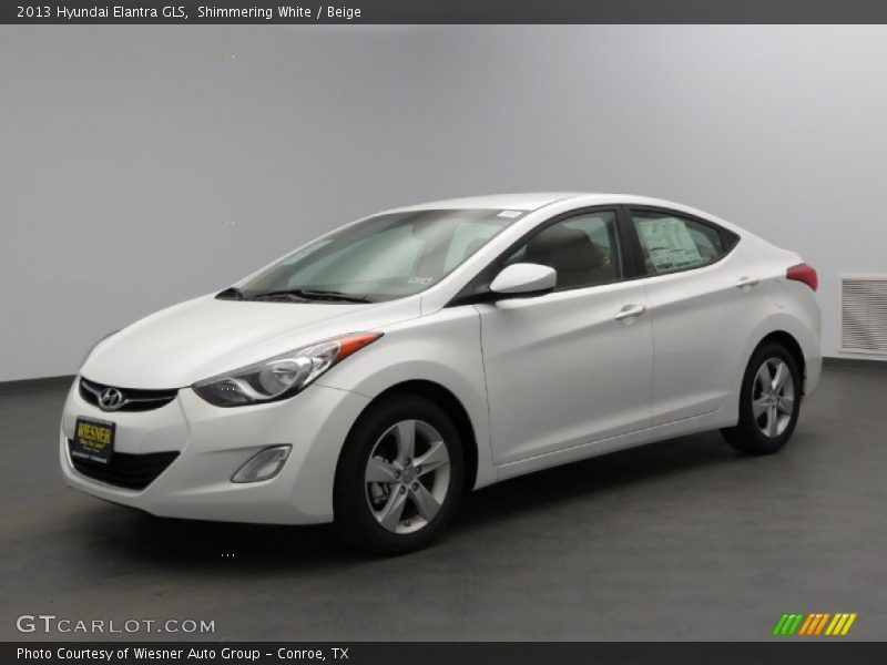 Shimmering White / Beige 2013 Hyundai Elantra GLS