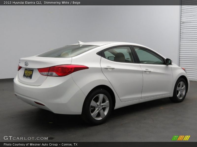 Shimmering White / Beige 2013 Hyundai Elantra GLS