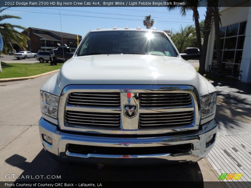 Bright White / Light Pebble Beige/Bark Brown 2012 Dodge Ram 2500 HD Big Horn Crew Cab 4x4