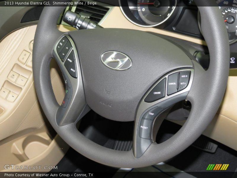 Shimmering White / Beige 2013 Hyundai Elantra GLS