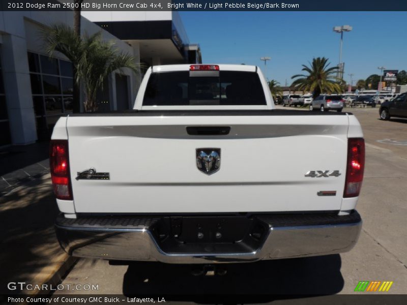 Bright White / Light Pebble Beige/Bark Brown 2012 Dodge Ram 2500 HD Big Horn Crew Cab 4x4