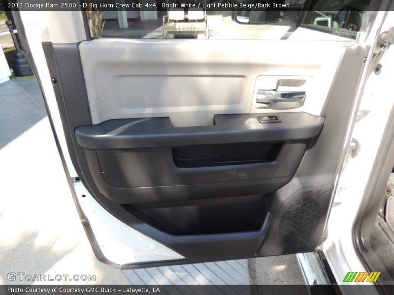 Bright White / Light Pebble Beige/Bark Brown 2012 Dodge Ram 2500 HD Big Horn Crew Cab 4x4