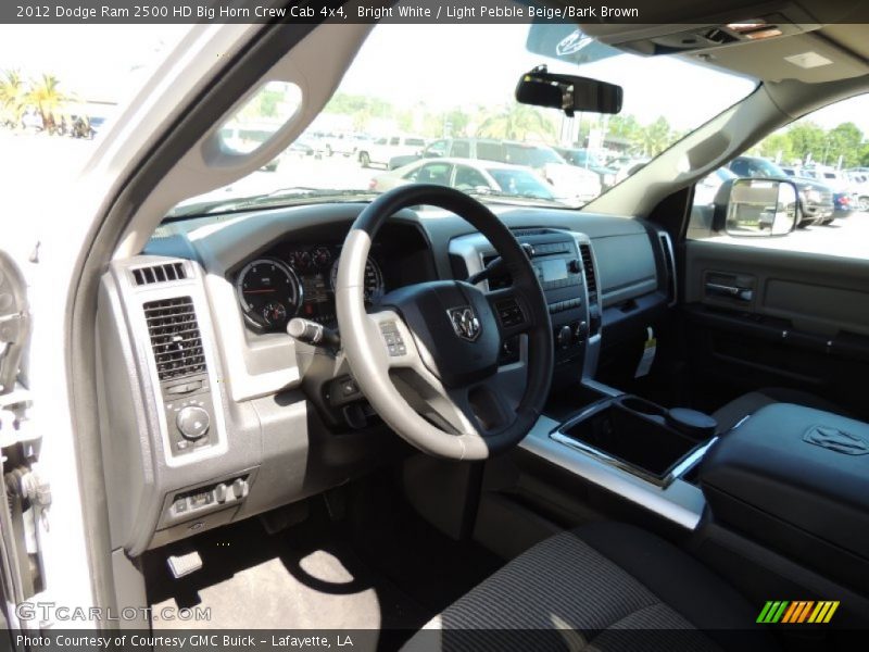 Bright White / Light Pebble Beige/Bark Brown 2012 Dodge Ram 2500 HD Big Horn Crew Cab 4x4