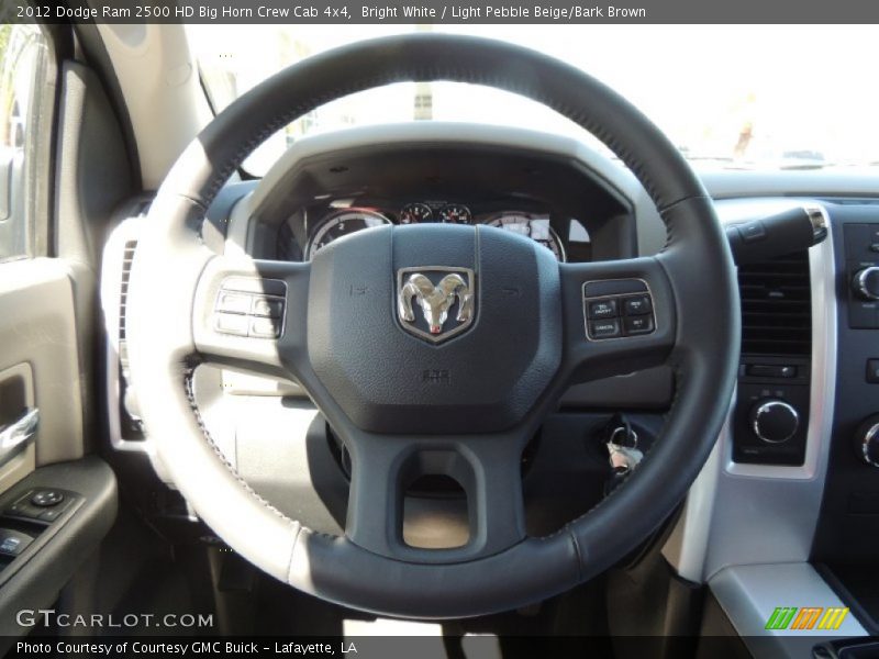 Bright White / Light Pebble Beige/Bark Brown 2012 Dodge Ram 2500 HD Big Horn Crew Cab 4x4