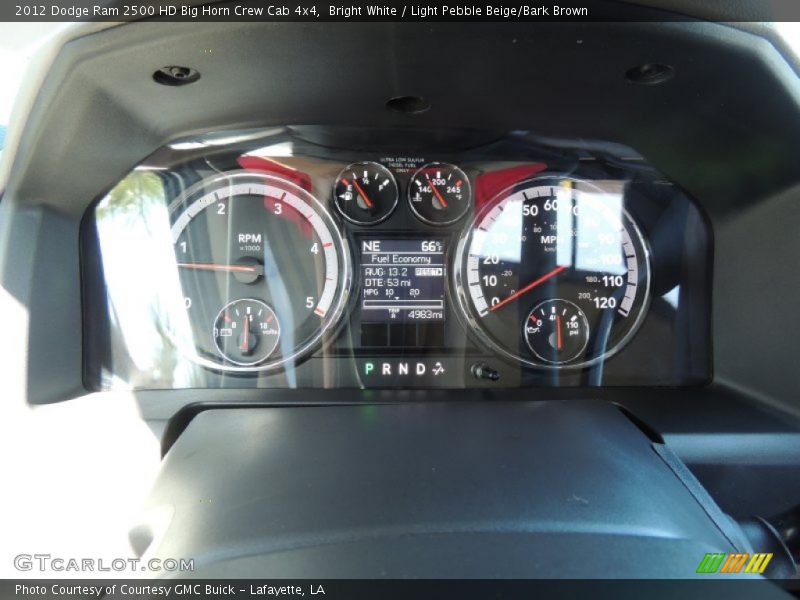 Bright White / Light Pebble Beige/Bark Brown 2012 Dodge Ram 2500 HD Big Horn Crew Cab 4x4