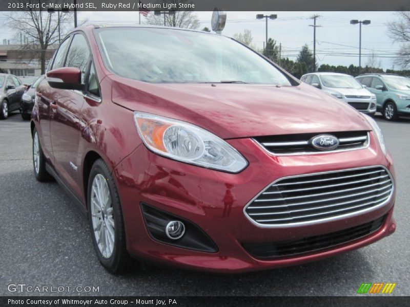 Ruby Red / Medium Light Stone 2013 Ford C-Max Hybrid SEL