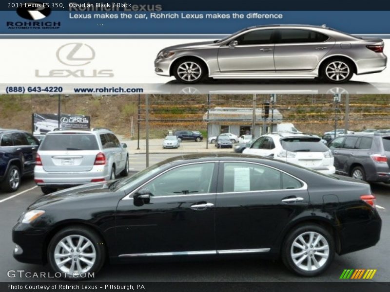 Obsidian Black / Black 2011 Lexus ES 350