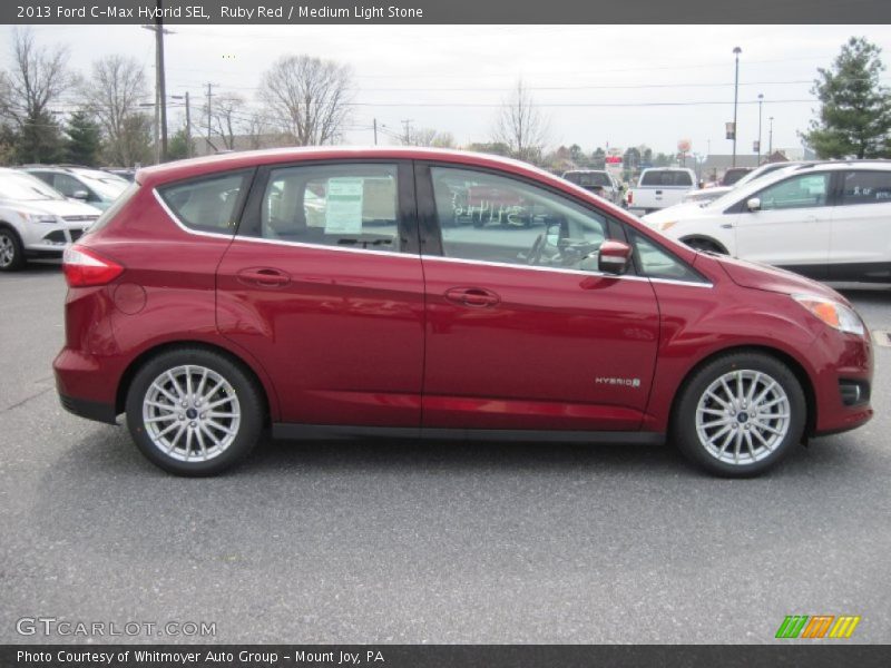 Ruby Red / Medium Light Stone 2013 Ford C-Max Hybrid SEL