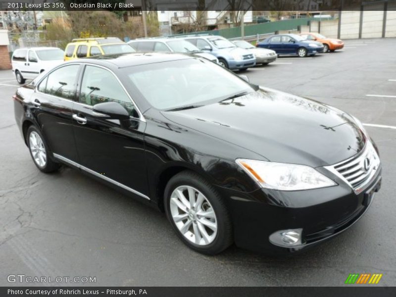 Obsidian Black / Black 2011 Lexus ES 350