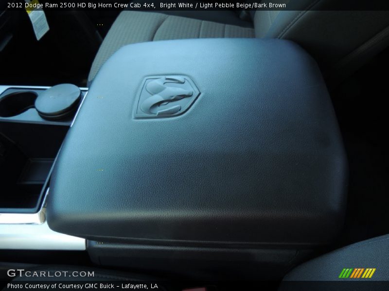 Bright White / Light Pebble Beige/Bark Brown 2012 Dodge Ram 2500 HD Big Horn Crew Cab 4x4