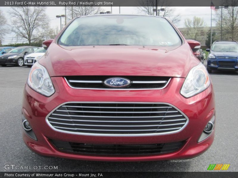 Ruby Red / Medium Light Stone 2013 Ford C-Max Hybrid SEL