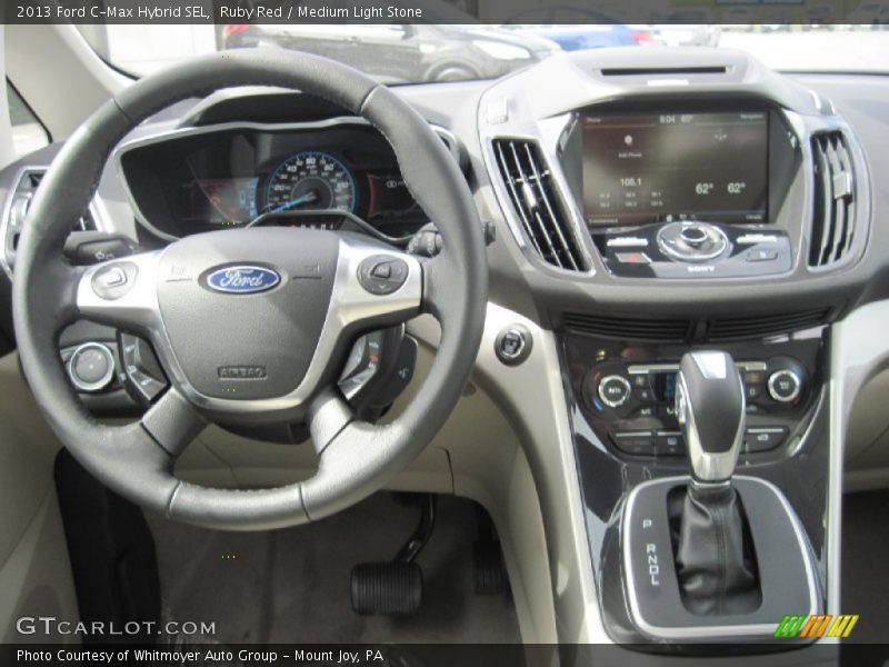 Ruby Red / Medium Light Stone 2013 Ford C-Max Hybrid SEL