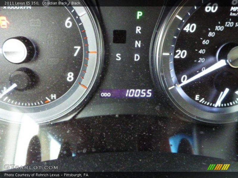 Obsidian Black / Black 2011 Lexus ES 350