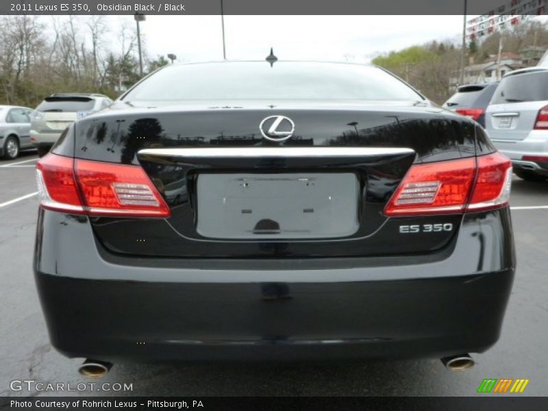 Obsidian Black / Black 2011 Lexus ES 350