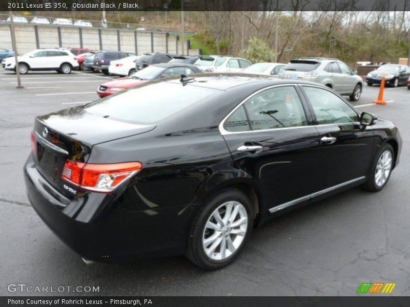 Obsidian Black / Black 2011 Lexus ES 350