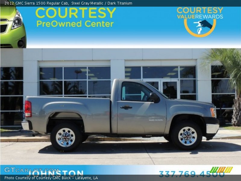 Steel Gray Metallic / Dark Titanium 2012 GMC Sierra 1500 Regular Cab