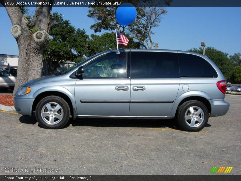 Butane Blue Pearl / Medium Slate Gray 2005 Dodge Caravan SXT