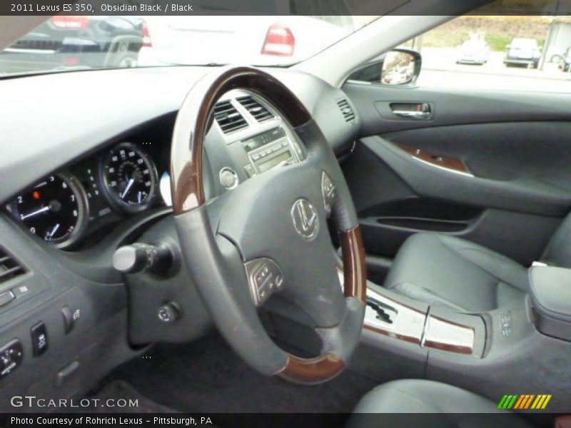 Obsidian Black / Black 2011 Lexus ES 350