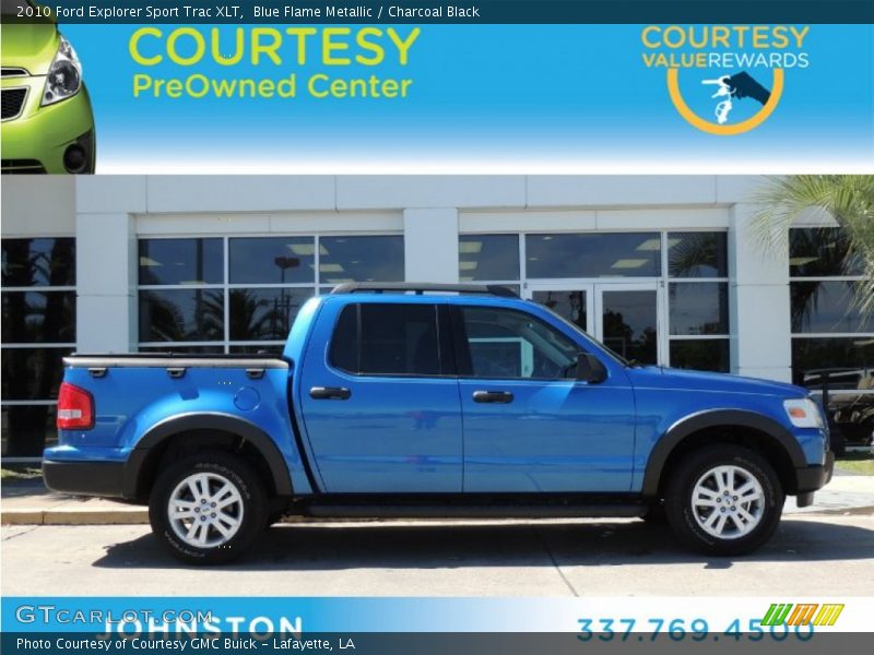 Blue Flame Metallic / Charcoal Black 2010 Ford Explorer Sport Trac XLT