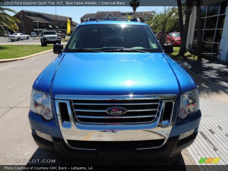 Blue Flame Metallic / Charcoal Black 2010 Ford Explorer Sport Trac XLT