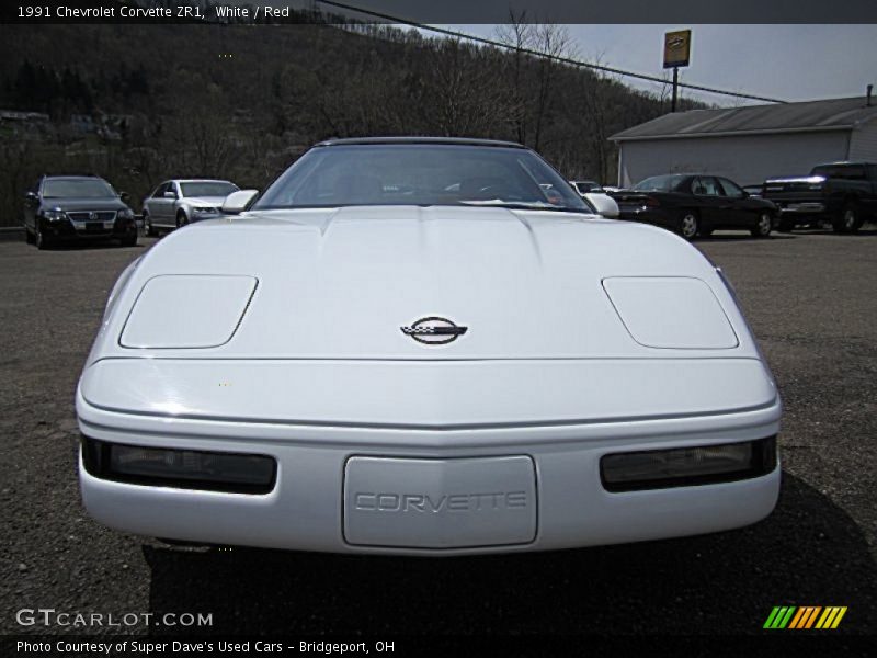 White / Red 1991 Chevrolet Corvette ZR1