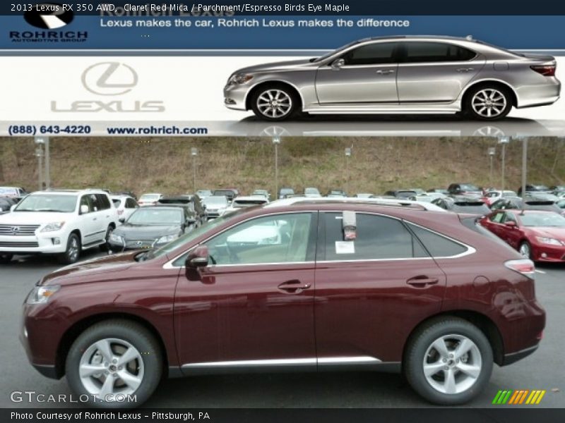 Claret Red Mica / Parchment/Espresso Birds Eye Maple 2013 Lexus RX 350 AWD