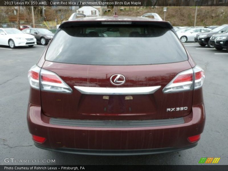 Claret Red Mica / Parchment/Espresso Birds Eye Maple 2013 Lexus RX 350 AWD