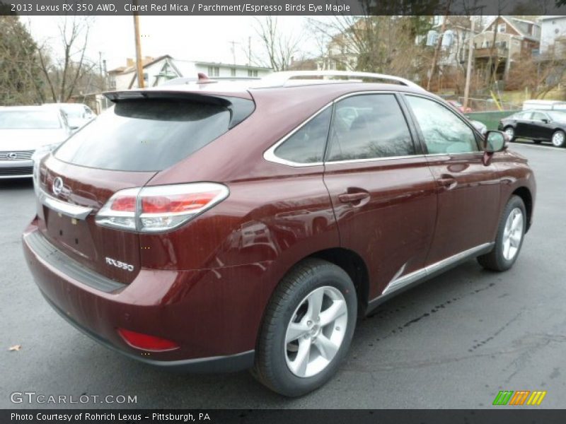 Claret Red Mica / Parchment/Espresso Birds Eye Maple 2013 Lexus RX 350 AWD