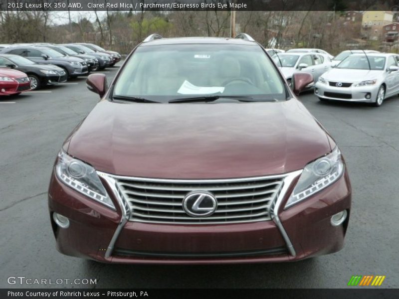 Claret Red Mica / Parchment/Espresso Birds Eye Maple 2013 Lexus RX 350 AWD