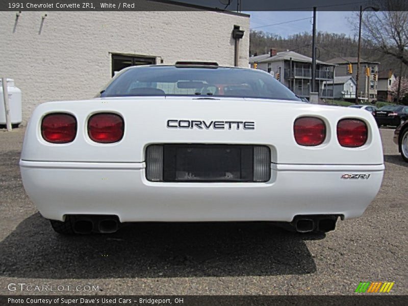 White / Red 1991 Chevrolet Corvette ZR1