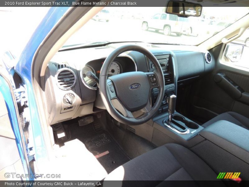 Blue Flame Metallic / Charcoal Black 2010 Ford Explorer Sport Trac XLT