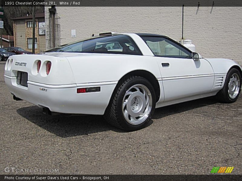 White / Red 1991 Chevrolet Corvette ZR1