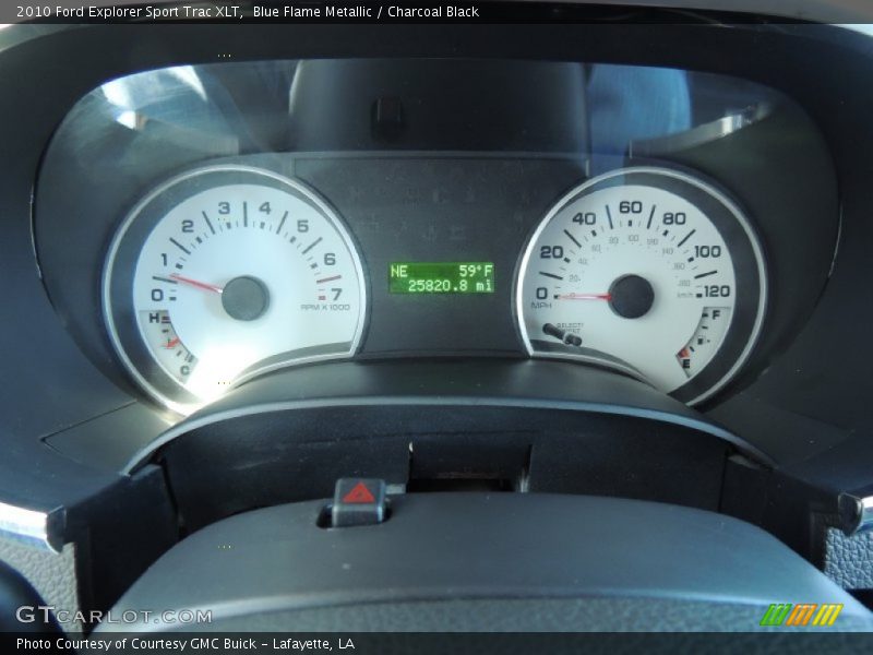 Blue Flame Metallic / Charcoal Black 2010 Ford Explorer Sport Trac XLT