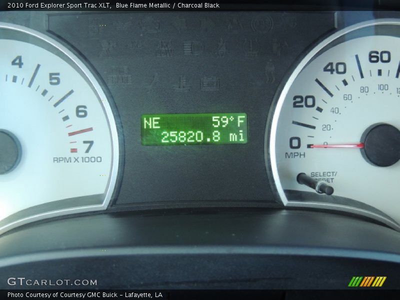 Blue Flame Metallic / Charcoal Black 2010 Ford Explorer Sport Trac XLT