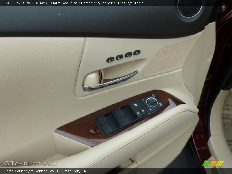 Claret Red Mica / Parchment/Espresso Birds Eye Maple 2013 Lexus RX 350 AWD