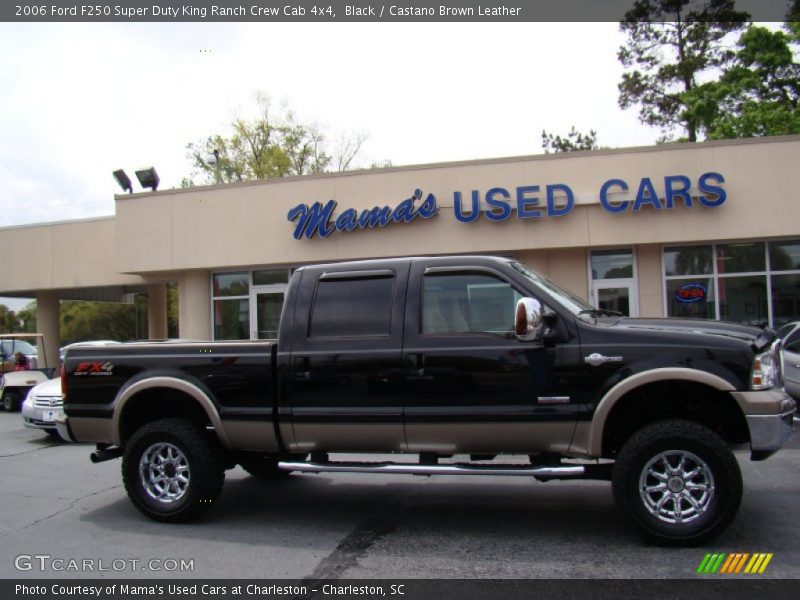 Black / Castano Brown Leather 2006 Ford F250 Super Duty King Ranch Crew Cab 4x4