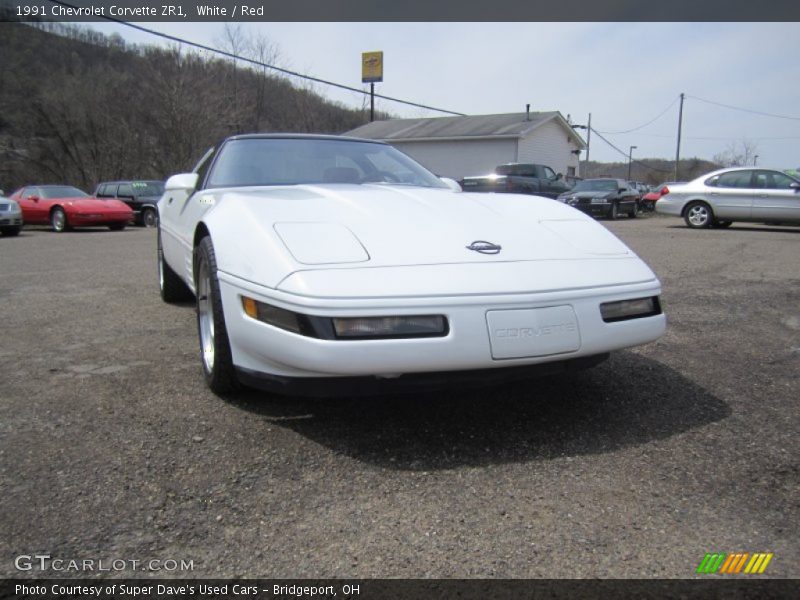 White / Red 1991 Chevrolet Corvette ZR1