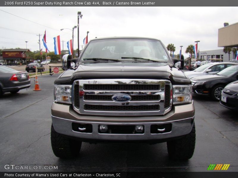 Black / Castano Brown Leather 2006 Ford F250 Super Duty King Ranch Crew Cab 4x4