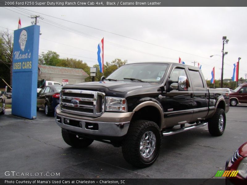 Black / Castano Brown Leather 2006 Ford F250 Super Duty King Ranch Crew Cab 4x4