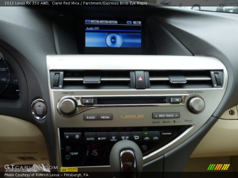 Claret Red Mica / Parchment/Espresso Birds Eye Maple 2013 Lexus RX 350 AWD